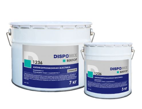 Антикоррозионная мастика Вектор 1236 серебристый, 10 кг Антикоррозионная мастика Вектор 1236 серебристый, 10 кг