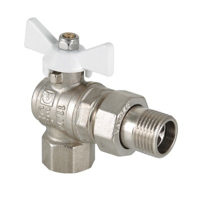 Кран шаровый VT228NW.04 д.1/2" вн/нар америк. белая угловой Кран шаровый VT228NW.04 д.1/2" вн/нар америк. белая угловой