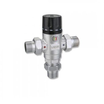 Термостатический смесительный клапан VIEIR 3/4" 38-60°С с американками VR174