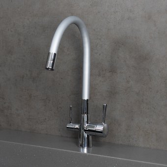 Смеситель Lemark Comfort LM3075C-Silver для кухни с подключением к фильтру с питьевой водой