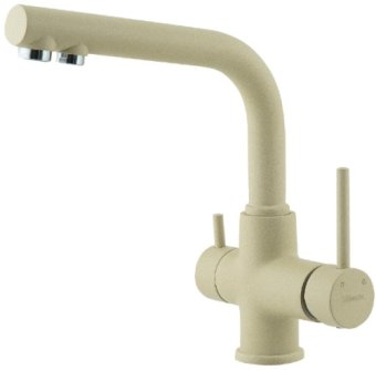 Смеситель для кухни Lemark COMFORT LM3061PBG с подключением к фильтру питьевой воды, цвет: бежевый