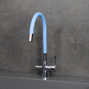 Смеситель Lemark Comfort LM3075C-SkyBlue для кухни с подключением к фильтру с питьевой водой