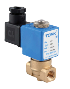 Клапан соленоидный T-B 203 230/50AC 2/2 НЗ BSP 1/2" 14,5 мм  0.5-5 бар -10...+160С PTFE TORK