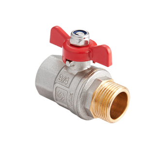 Кран шаровый полнопроходной MVI 1/2" внутренняя-наружная, бабочка BV.514.04