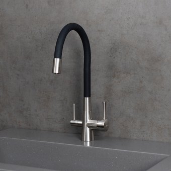 Смеситель Lemark Comfort LM3075BN-Black для кухни с подключением к фильтру с питьевой водой