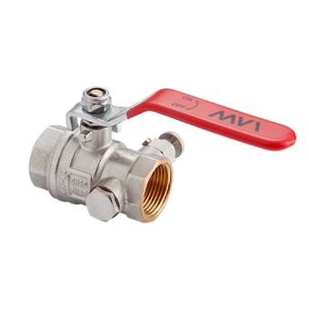 Кран шаровый с дренажем и воздухоотводчиком MVI 1/2" внутренняя-внутренняя, ручка BV.630.04