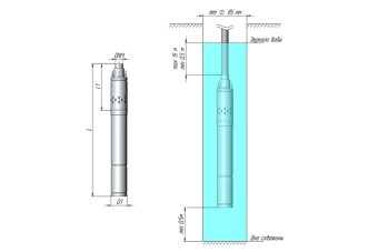 Винтовой скважинный насос 3" UNIPUMP ECO VINT 3 (750Вт, 30м)